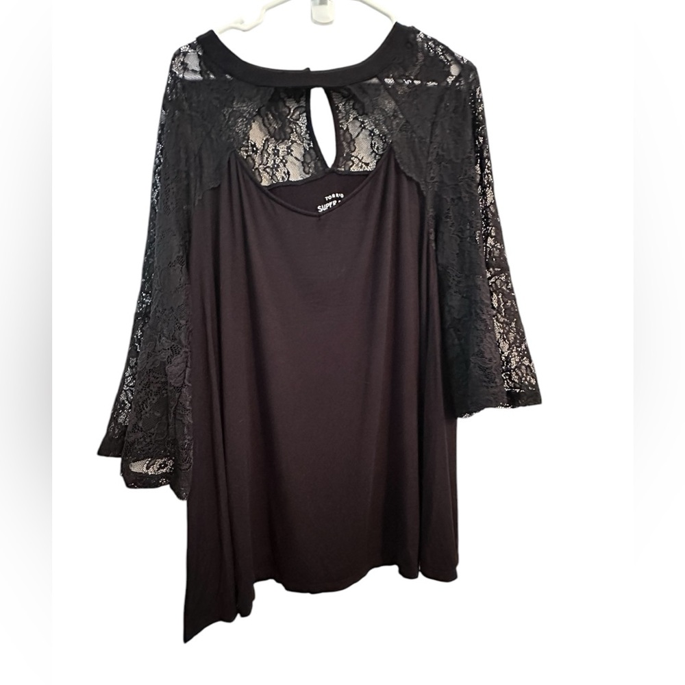 Torrid super soft  Black Lace Top
